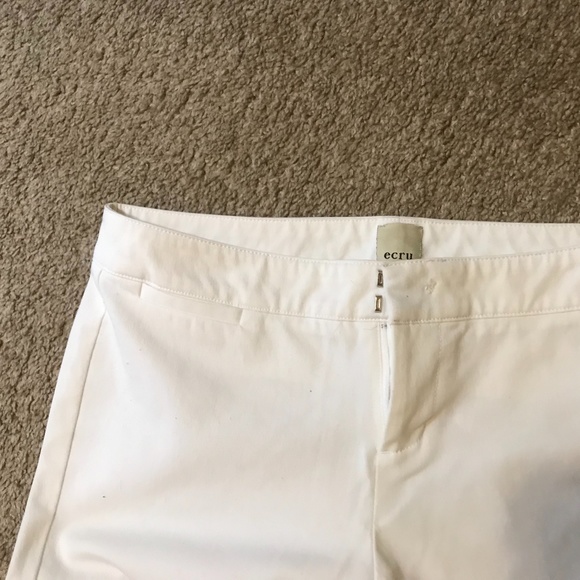 Ecru Women's White Crop Pants, Size 4 - Picture 6 of 7